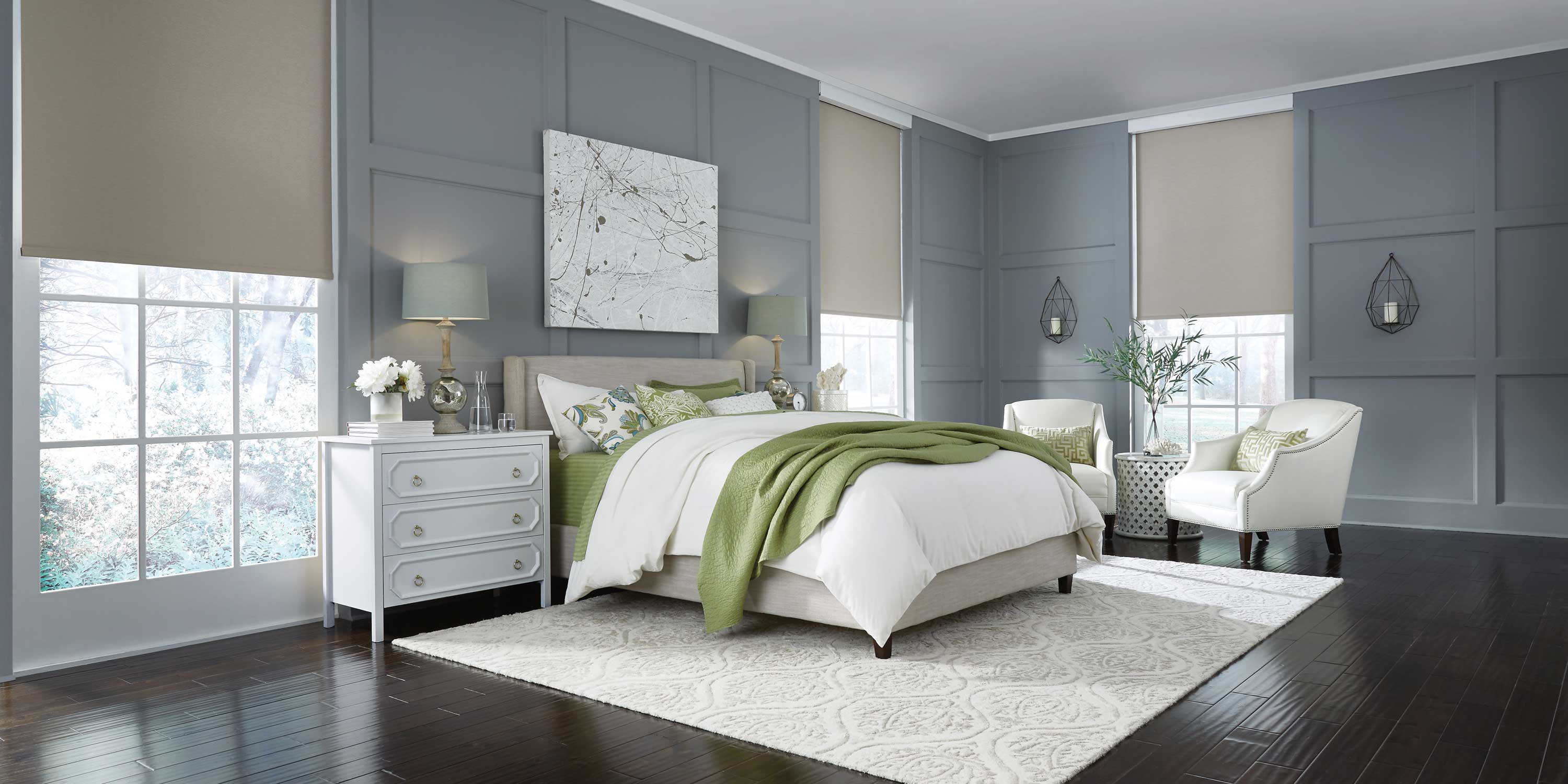 master suite with beige color schemes