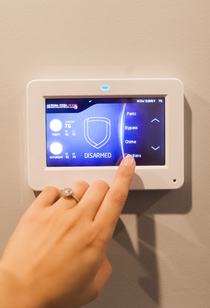 Home automation control touch pad